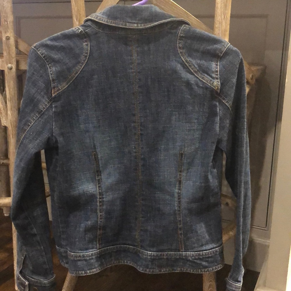 Ann Taylor LOFT Fitted dark denim coat - Picture 2 of 2